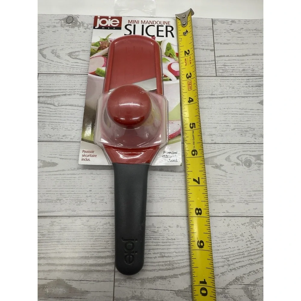 Joie MSC Mini Mandoline Slicer with Protective Slide Guide‎ Red